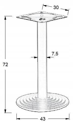 Solidna podstawa stołu stolika żeliwna do restauracji, kawiarni SH-5005-1/B