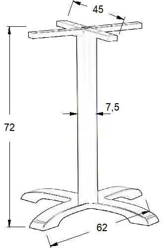 Podstawa żeliwna do stolika stołu SH-5009-2/B czarna