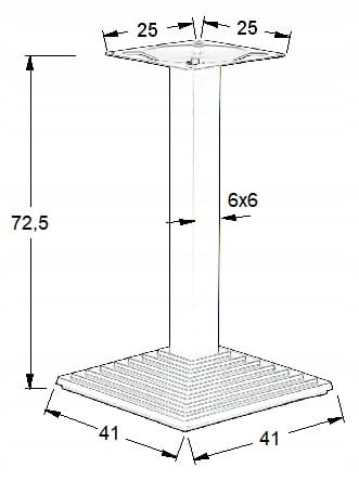 Podstawa/noga do stołu SH-5014-1/60/B - 41x41 cm