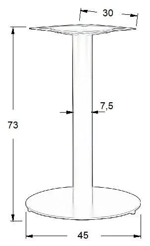 Solidna podstawa do stołu stolika postument noga SH-5001-5/B - 45 cm