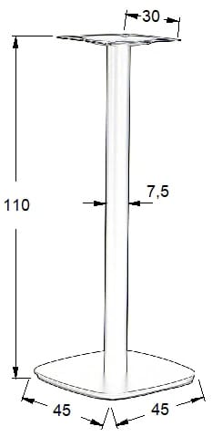 Podstawa stołu stolika kolor czarny SH-3050-2/H/B - 45x45 cm
