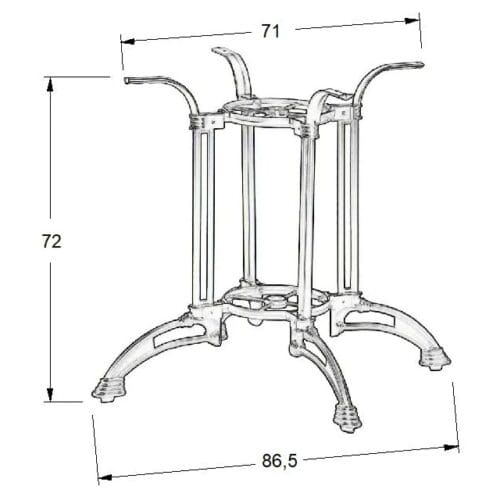 Żeliwna podstawa stołu stolika do domu restauracji SH-5033-2/B