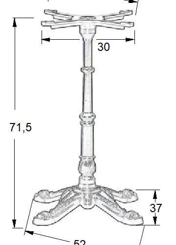 ŻELIWNA PODSTAWA STOLIKA SH-5051/B