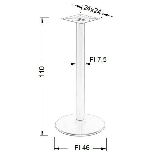 Podstawa stolika NY-B006 46 cm ALU