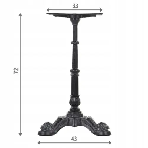 ŻELIWNA PODSTAWA STOŁU STOLIKA SH-5024-4/B wysokość 72cm