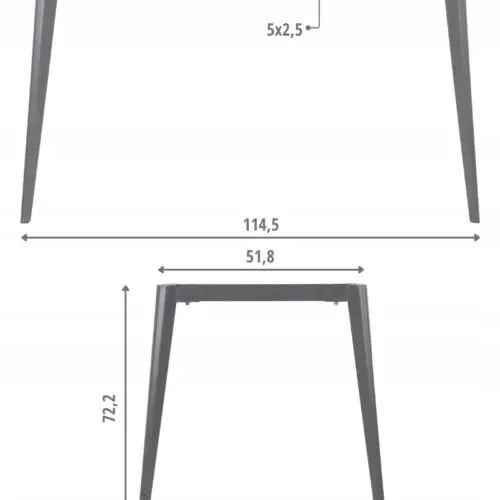 Stelaż ramowy NY-A385 / 114,5x64x72,2 cm SZARY