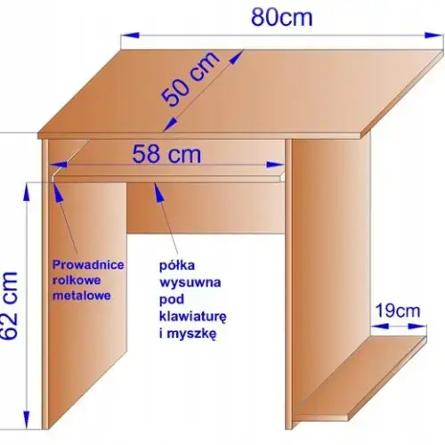 Biurko / B017 BOLEK / BIAŁE