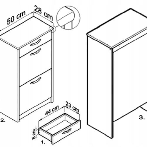 Szafka na buty / K024 JULIA / BIAŁY