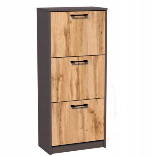 Szafka na buty / K024 JULIA / GRAFIT-DĄB WOTAN