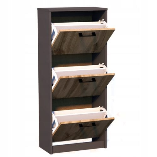 Szafka na buty / K024 JULIA / GRAFIT-DĄB WOTAN