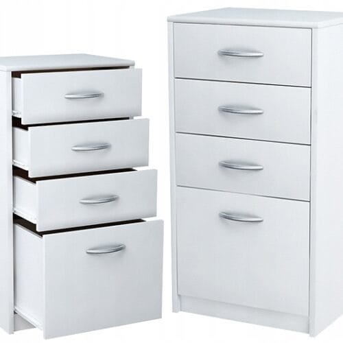 Komoda szafka słupek z szufladami / K026 JULIA / BIAŁY