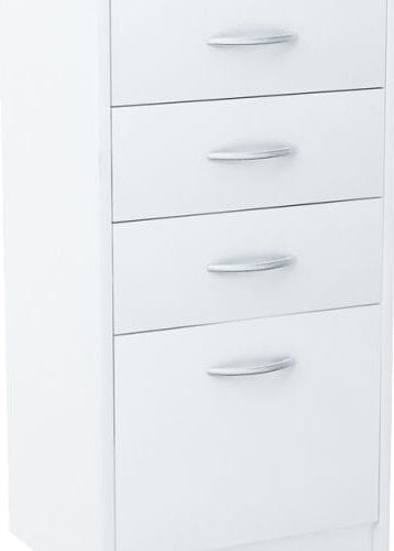 Komoda szafka słupek z szufladami / K026 JULIA / BIAŁY