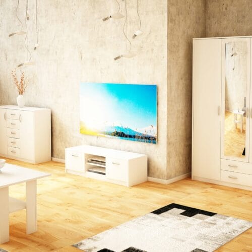 Szafka stolik RTV / K028 / BIAŁY