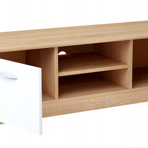 Szafka stolik RTV / K029 / DĄB SONOMA-BIAŁY