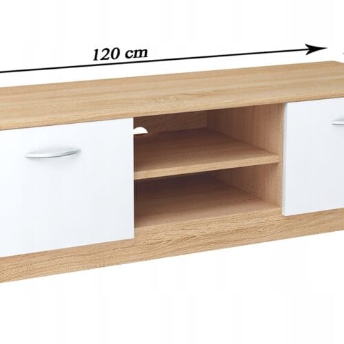 Szafka stolik RTV / K029 / DĄB SONOMA-BIAŁY