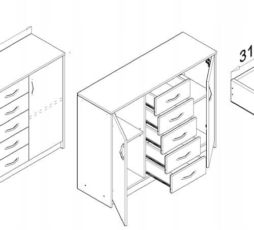 Komoda / K019 JULIA / BIAŁY