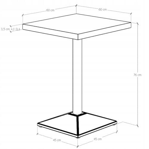 Stół kwadratowy Joma 60x60cm | Dąb Kamienny